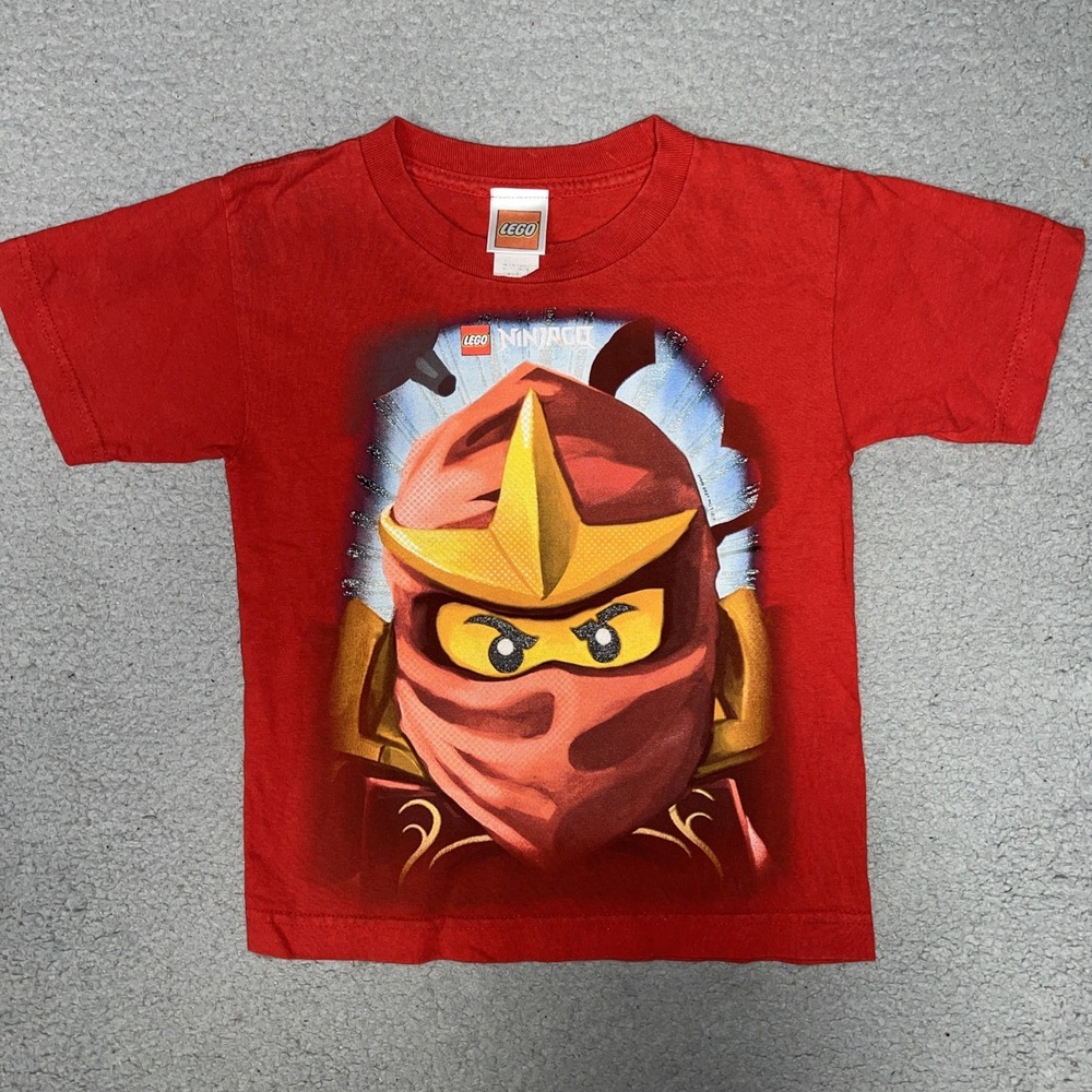 Lego Ninjago Master Of Spinjitzu T Shirt Youth XS 4/5 Red Kai Red Ninja 2012 Tee